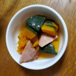 かぼちゃとチャーシューの煮物